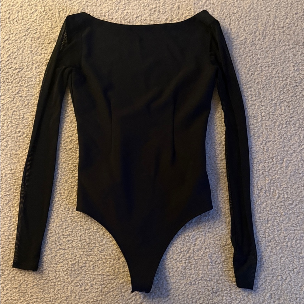 Abercrombie & Fitch Black Long Sleeve Bodysuit